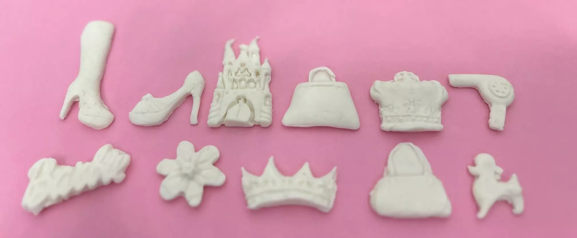12 Girl Themed Fondant Toppers
