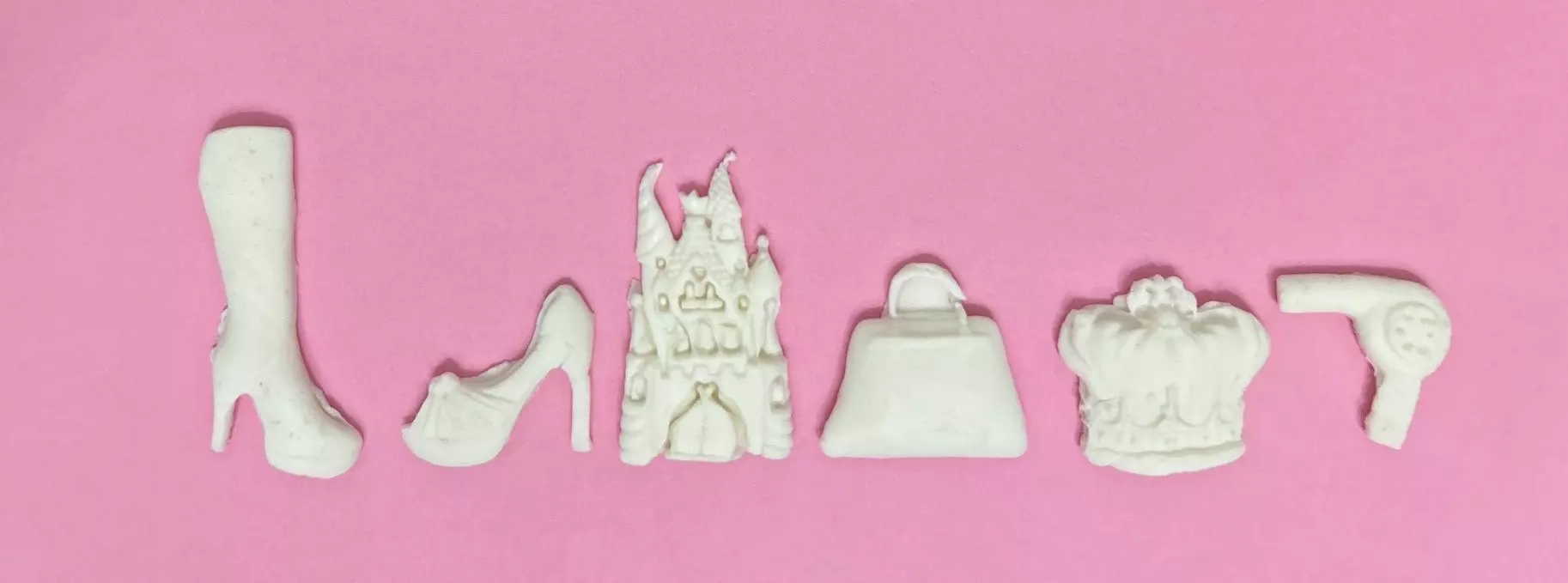 6 Girl Themed Fondant Toppers